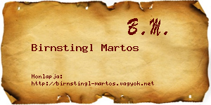 Birnstingl Martos névjegykártya